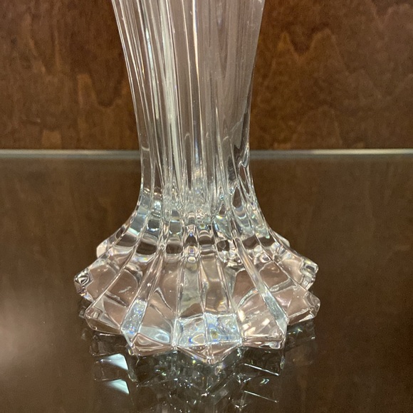 Vintage Crystal Vase, 9” tall - Picture 3 of 5